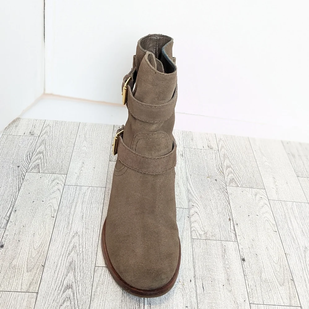 Kate Spade Sabina taupe suede boots - Picture 3 of 16